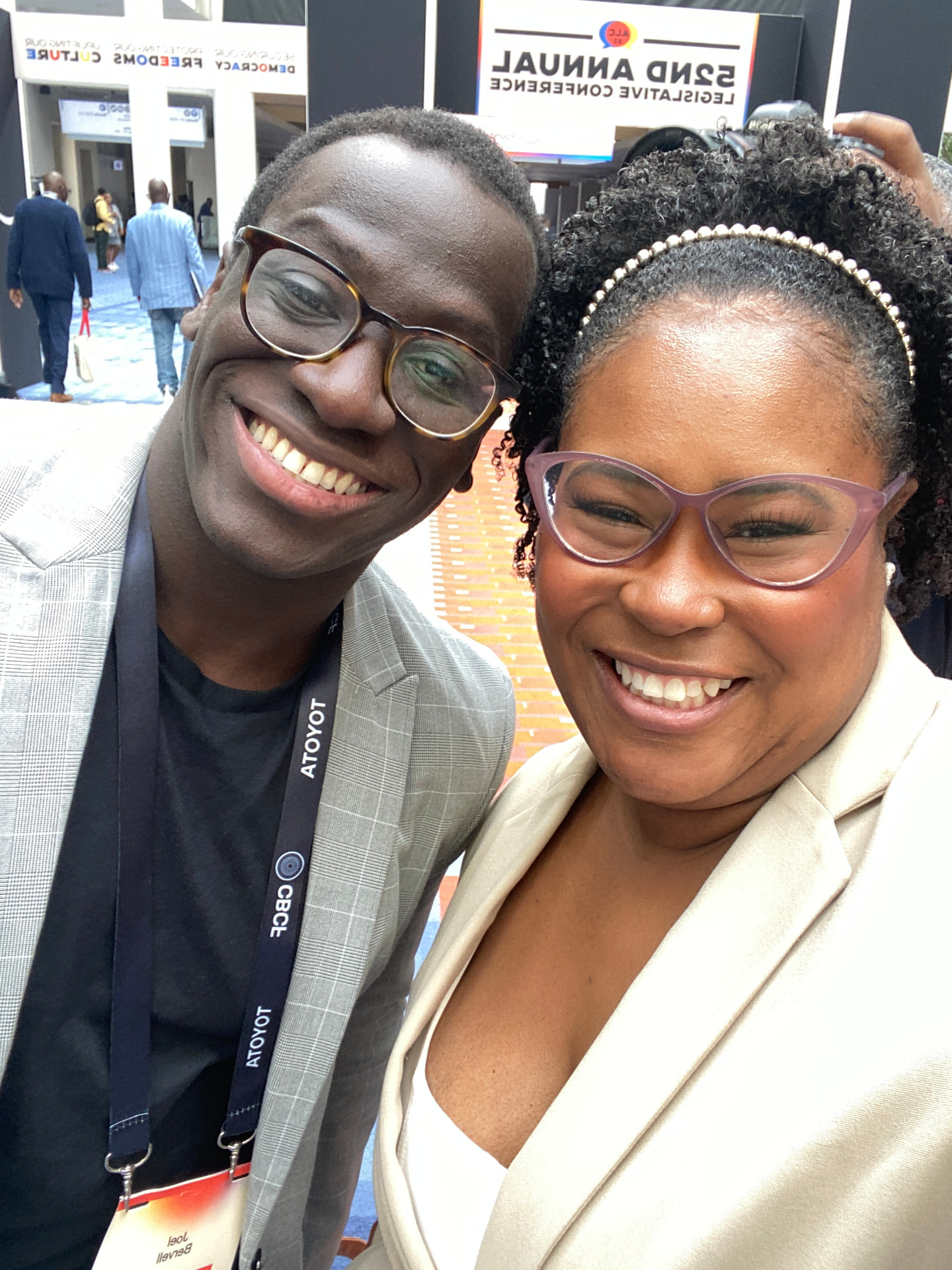 Natalie James with a fellow advocate at the 52nd Annual Legislative Conference